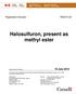 Halosulfuron, present as methyl ester