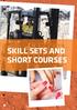 SKILL SETS AND SHORT COURSES